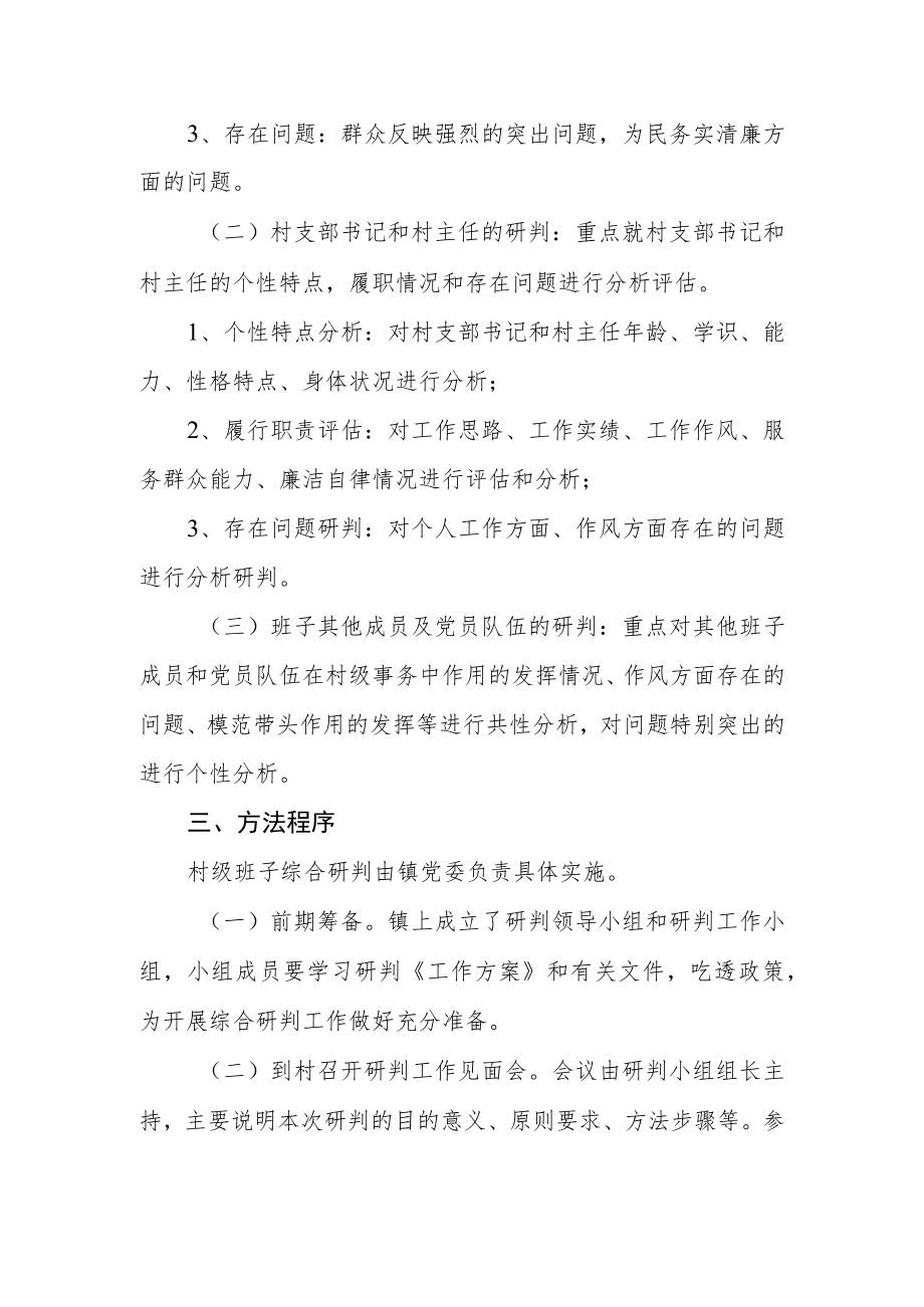 关于在村“两委”换届选举前期开展 村级班子综合研判工作方案.docx_第2页