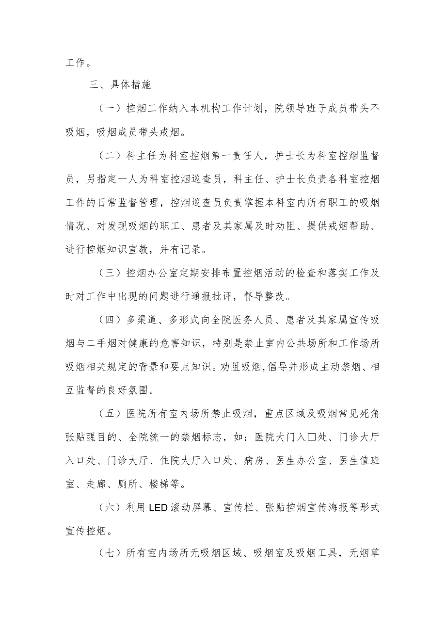 卫生院控烟工作实施方案(1).docx_第2页