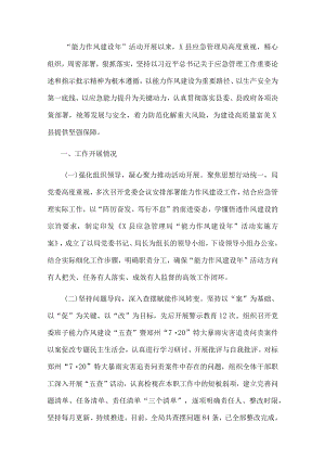 县应急管理局能力作风建设年活动总结.docx