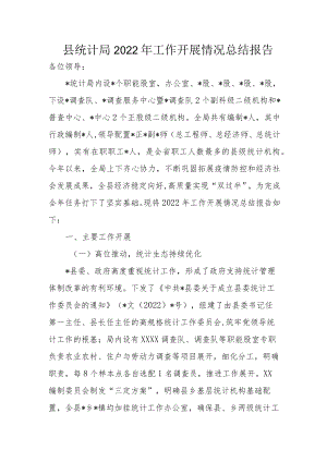 县统计局2022年工作开展情况总结报告.docx