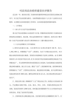 司法局法治政府建设自评报告.docx