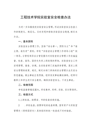 工程技术学院实验室安全检查办法.docx