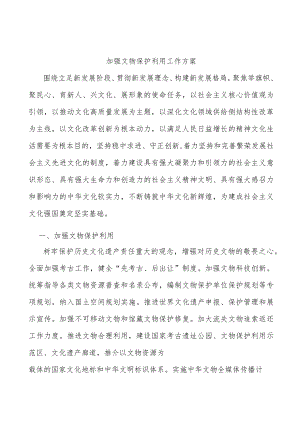 加强文物保护利用工作方案.docx