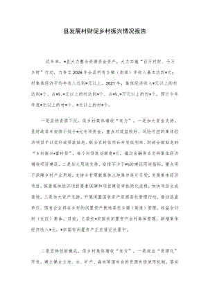 县发展村财促乡村振兴情况报告.docx
