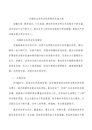 加强综合性养老机构建设实施方案.docx