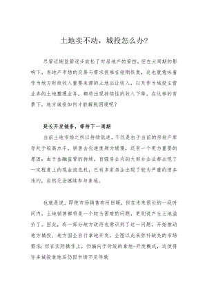土地卖不动城投怎么办？.docx