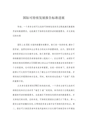国际可持续发展报告标准进展.docx