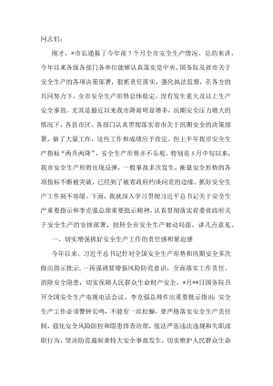 在市安委会第三次全体（扩大）会议上的讲话.docx