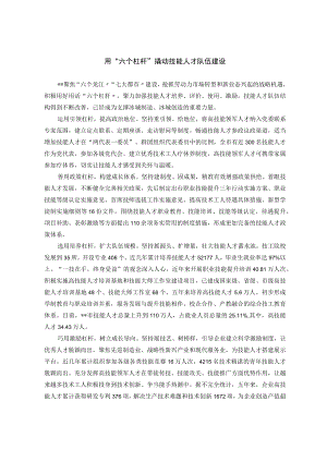 人才队伍建设经验交流材料.docx