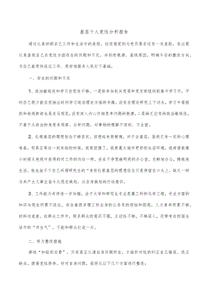 基层个人党性分析报告.docx