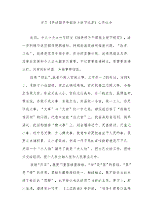学习《推进领导干部能上能下规定》心得体会3篇.docx