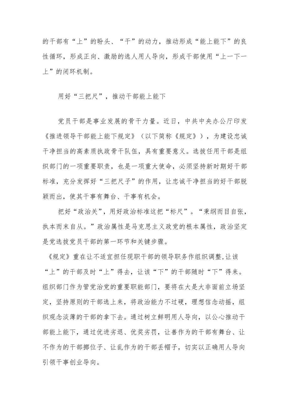 学习贯彻《推进领导干部能上能下规定》情况报告.docx_第3页