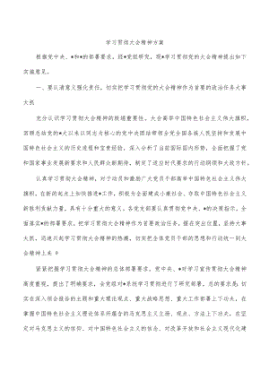 学习贯彻大会精神方案.docx