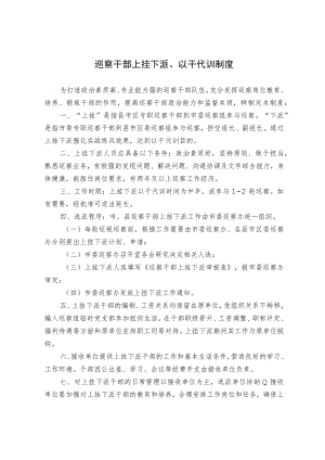 巡察干部上挂下派、以干代训制度docx.docx