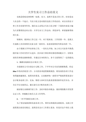大学生实习工作总结范文.docx
