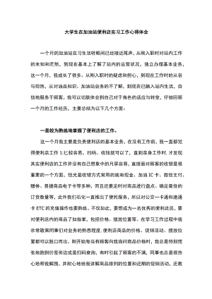 大学生在加油站便利店实习工作心得体会.docx