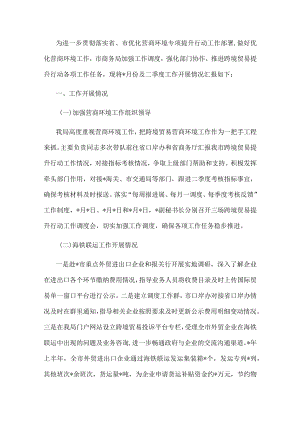 市商务局跨境贸易提升行动工作情况的汇报.docx