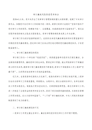 审计廉政风险防控思考体会.docx