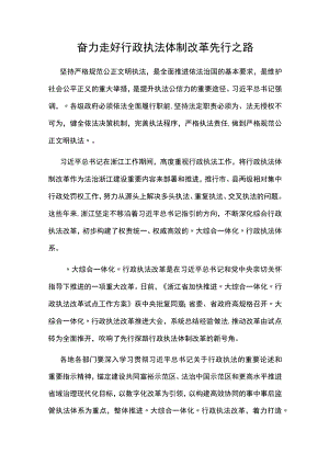 奋力走好行政执法体制改革先行之路.docx