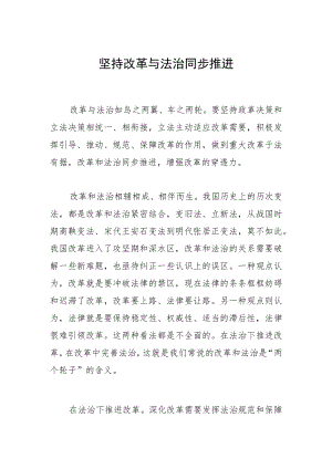 坚持改革与法治同步推进.docx