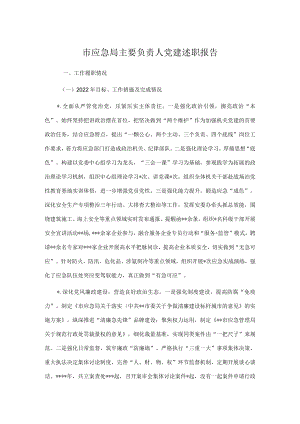 市应急局主要负责人党建述职报告.docx