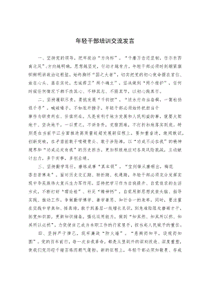 年轻干部培训交流发言.docx
