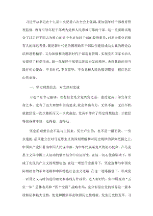 年轻干部培养选拔座谈会发言提纲.docx