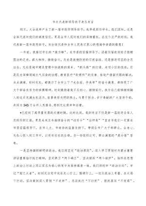 市长代表新领导班子表态发言.docx