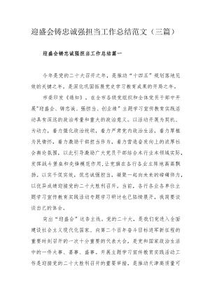 迎盛会铸忠诚强担当工作总结范文.docx