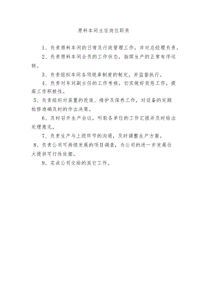 原料车间主任岗位职责.docx
