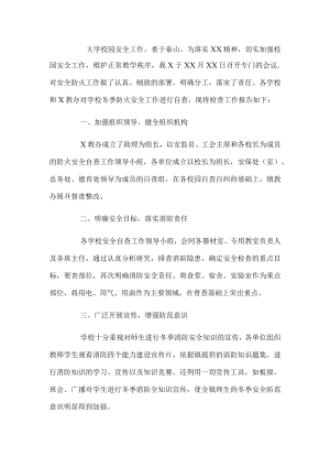 学校消防安全自查报告.docx