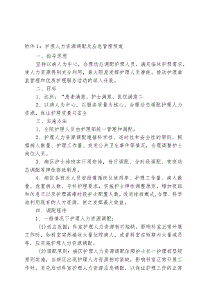 护理人力资源调配及应急管理预案与相关职责.docx