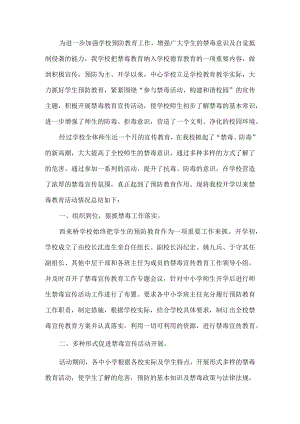 学校禁毒工作总结.docx