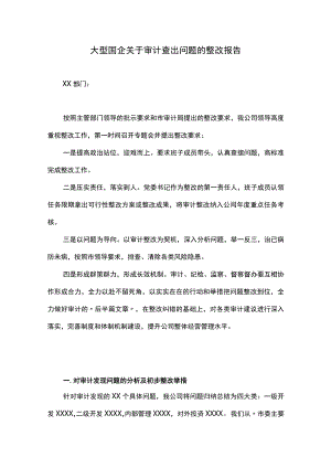 大型国企关于审计查出问题的整改报告.docx