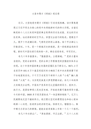 大型专题片《领航》观后感3篇.docx