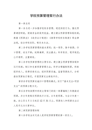 学院预算管理暂行办法.docx