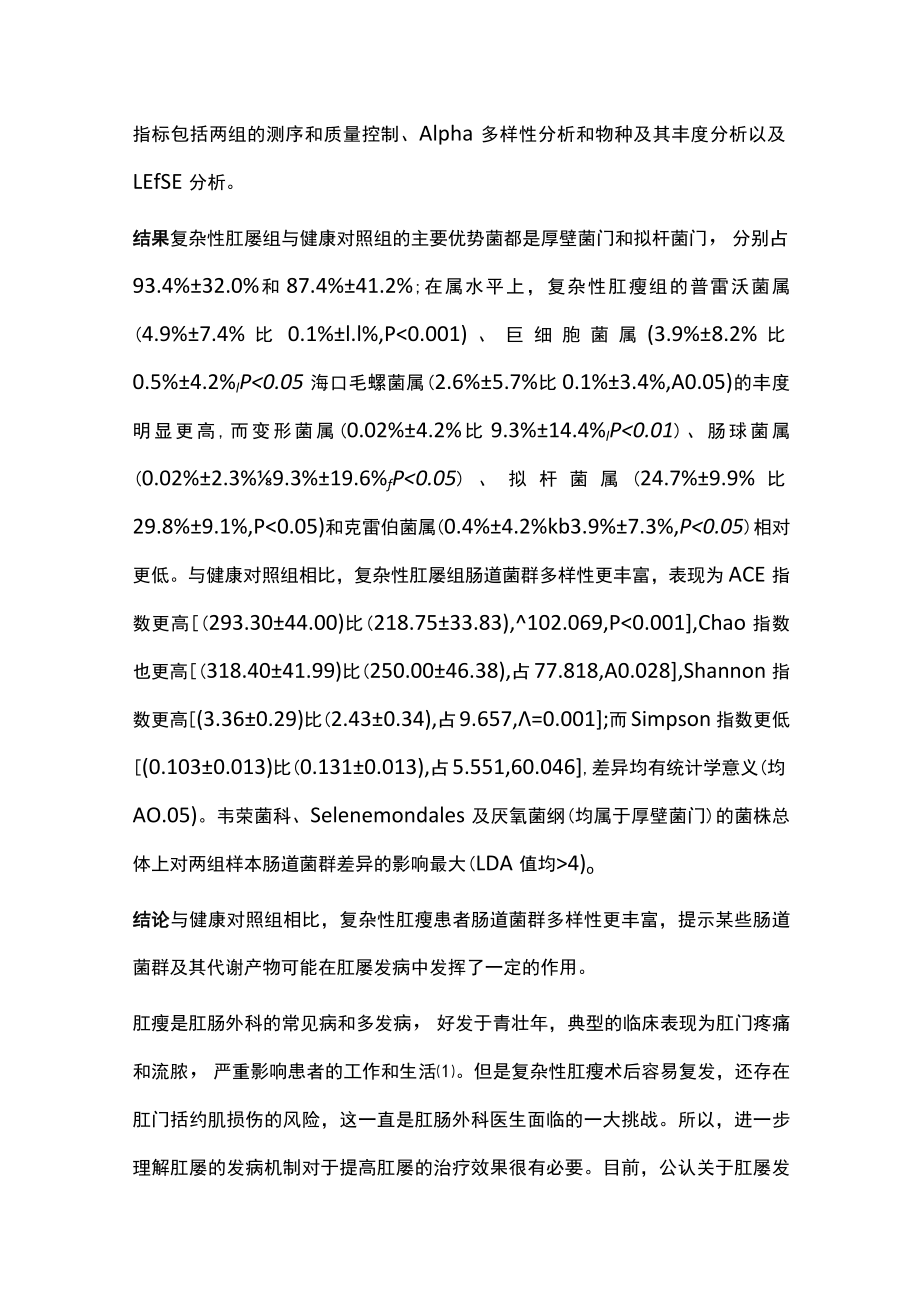 2022复杂性肛瘘患者肠道微生态检测及分析（全文）.docx_第2页