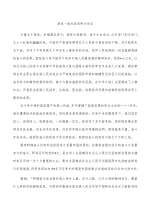 团结一致向前进研讨发言.docx
