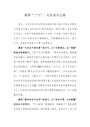 凝聚“三气”行好复兴之路.docx