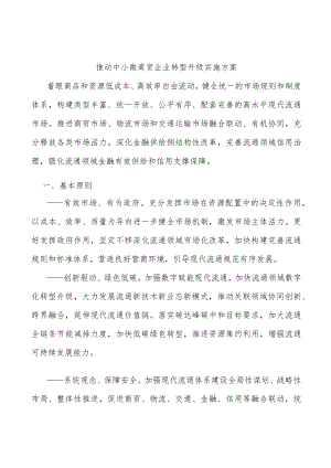 推动中小微商贸企业转型升级实施方案.docx