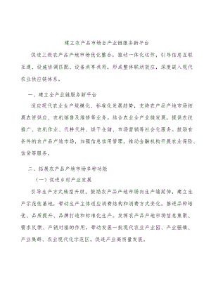 建立农产品市场全产业链服务新平台.docx