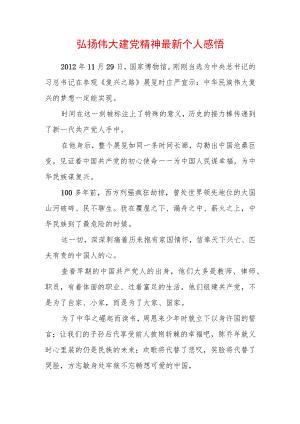 弘扬伟大建党精神心得体会（精选2篇）.docx