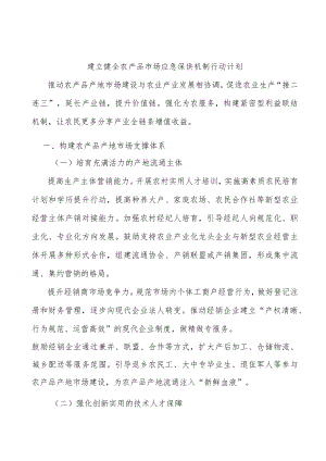 建立健全农产品市场应急保供机制行动计划.docx