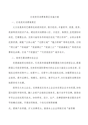 打造夜间消费集聚区实施方案.docx