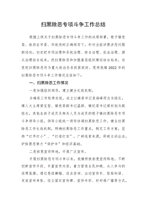 扫黑除恶专项斗争工作总结.docx
