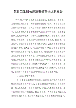 某县卫生局长经济责任审计述职报告.docx