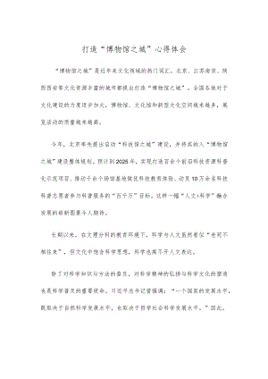 打造“博物馆之城”心得体会.docx