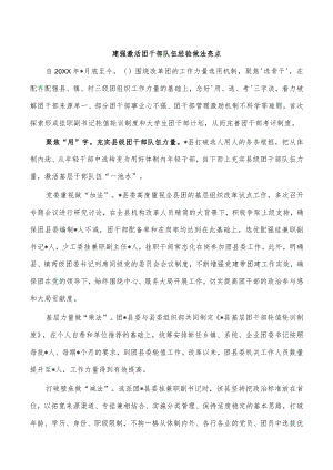 建强激活团干部队伍经验做法亮点.docx