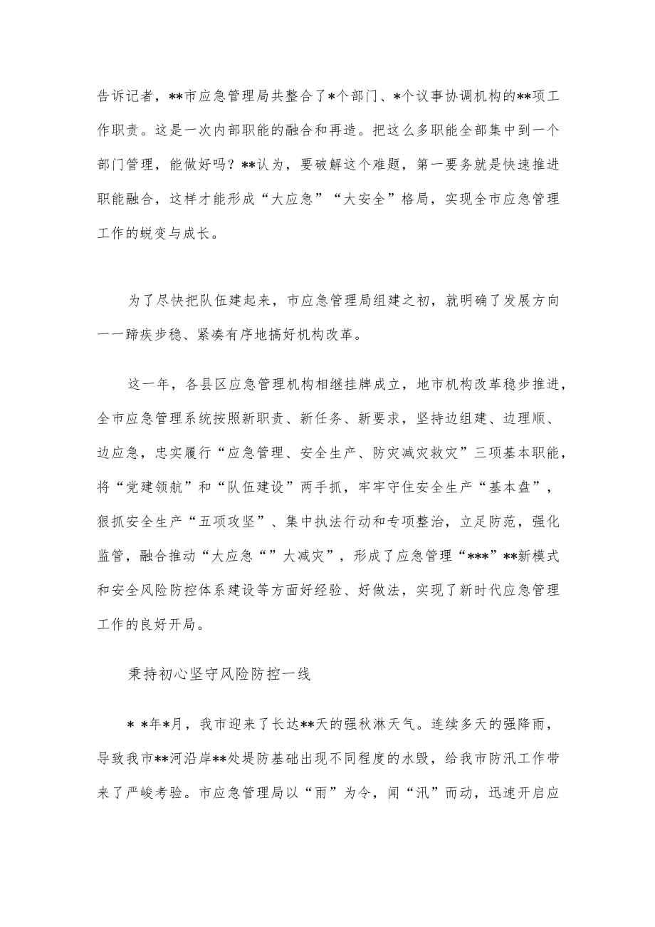 市应急管理局成立一周年工作综述.docx_第2页
