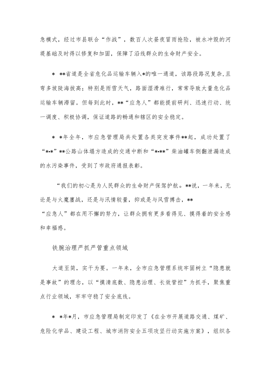 市应急管理局成立一周年工作综述.docx_第3页